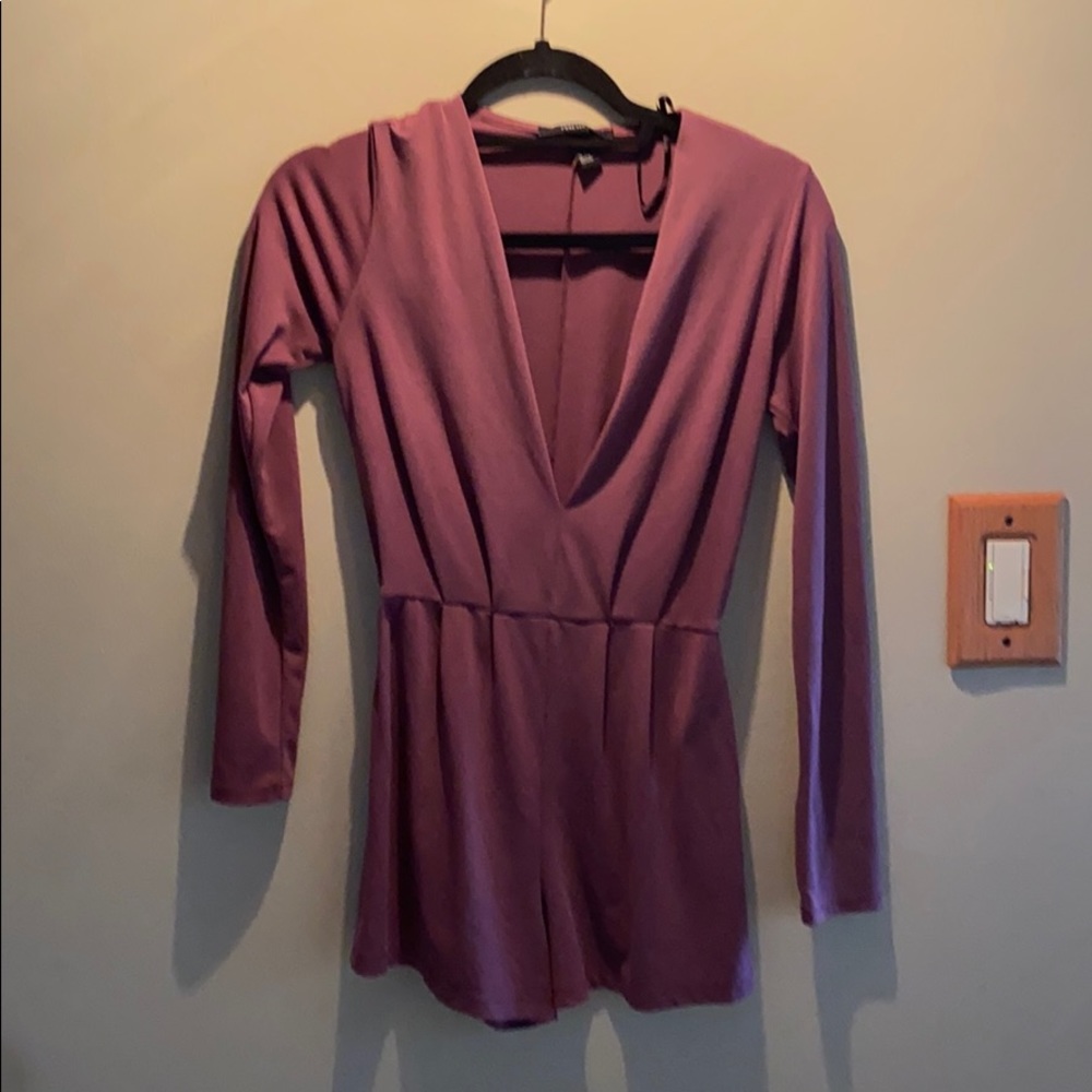 Soft and stretchy purple romper
